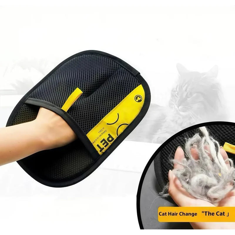 Pet Hair Remover Grooming Gloves for Cats & Dogs
