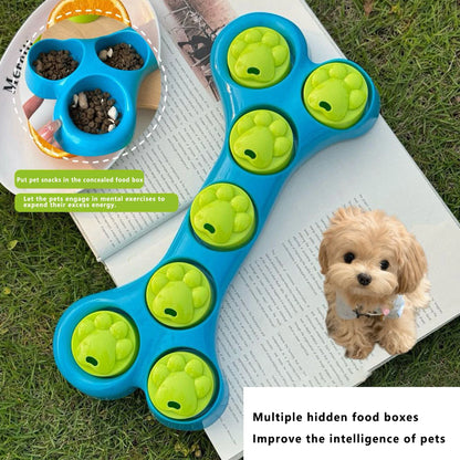 Bone-Shaped Pet Slow Feeder Treat Dispenser Toy