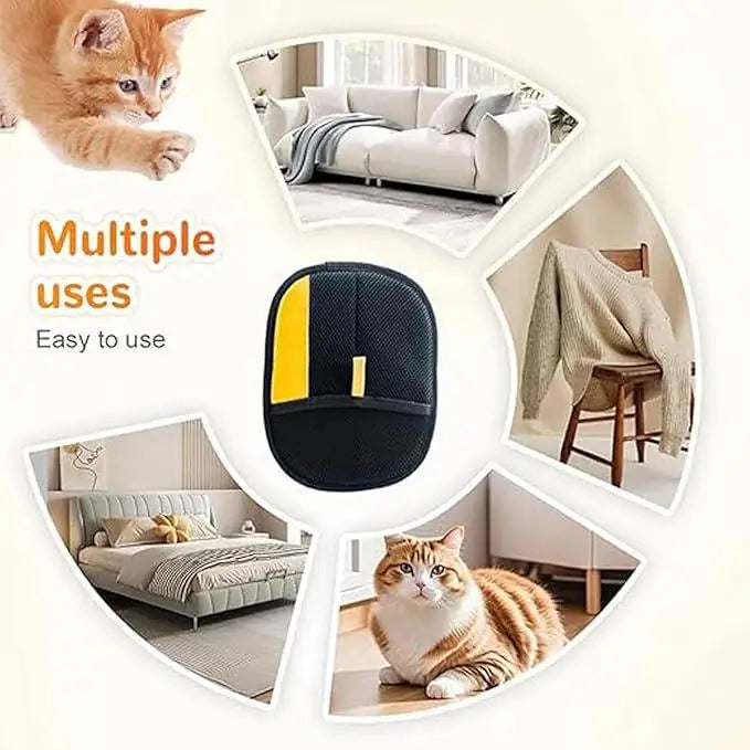 Pet Hair Remover Grooming Gloves for Cats & Dogs