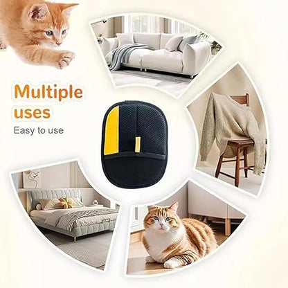 Pet Hair Remover Grooming Gloves for Cats & Dogs