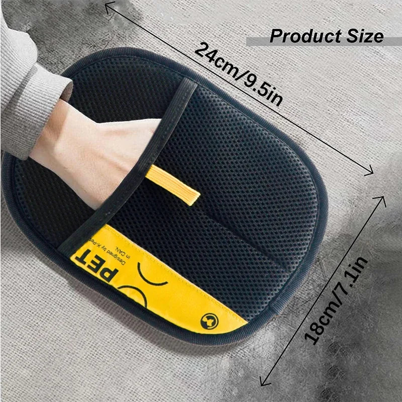 Pet Hair Remover Grooming Gloves for Cats & Dogs